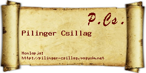 Pilinger Csillag névjegykártya